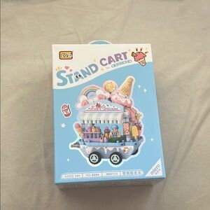 Stand Cart Ice Cream Toy Set - Blue and Pink